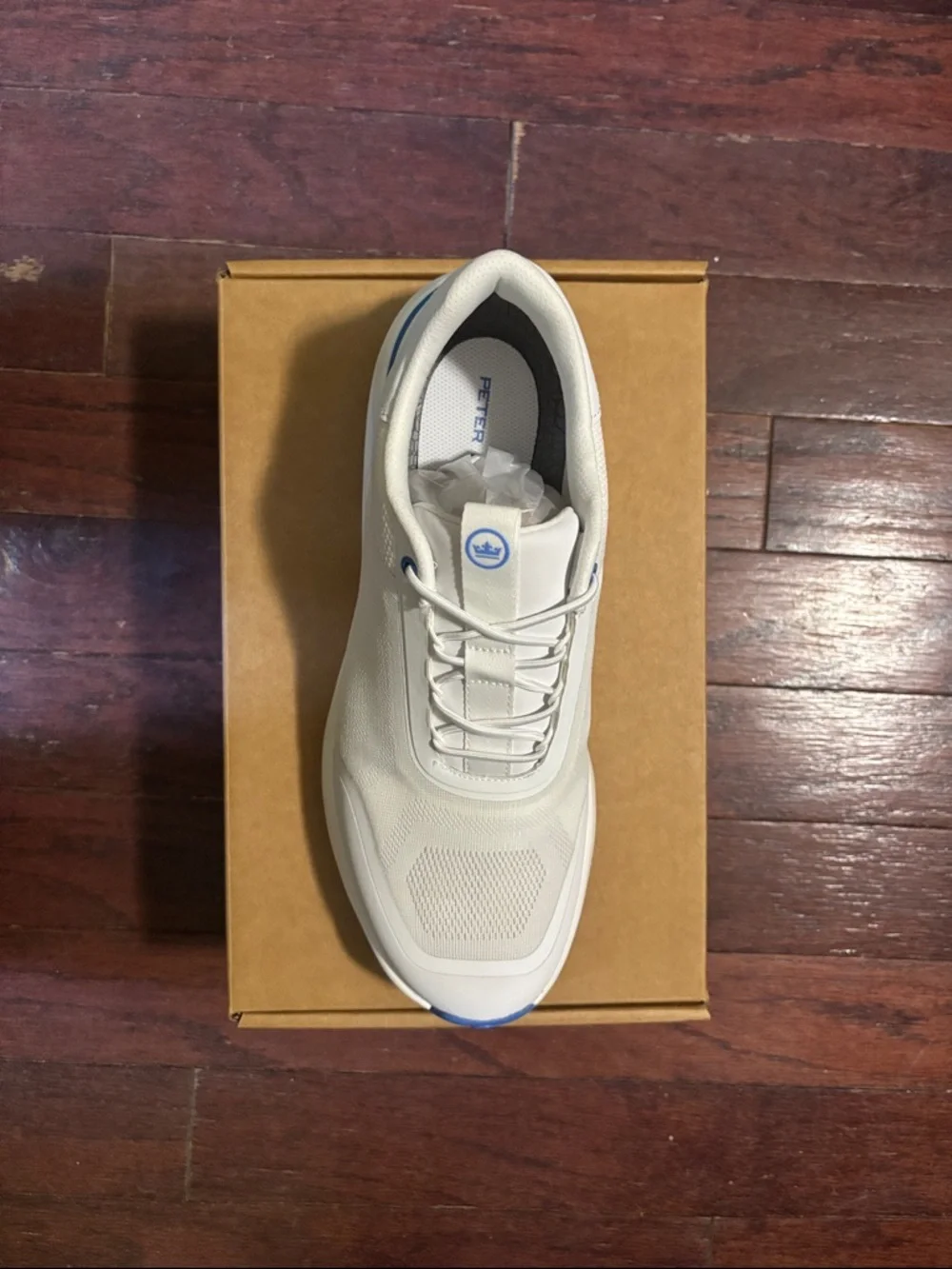 Peter Millar White Sneaker with Blue Accents - Picture 2 of 6